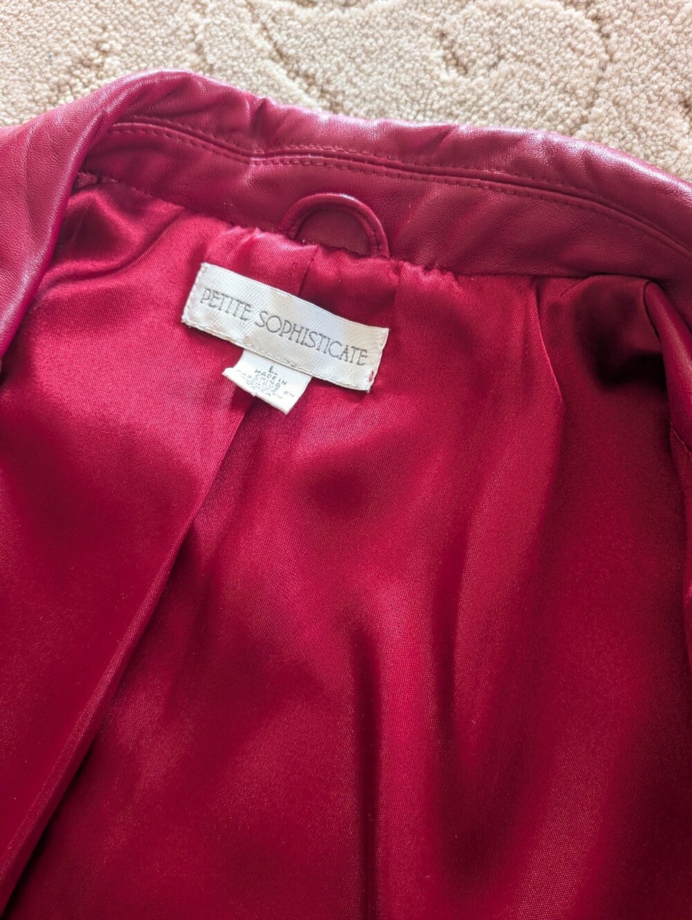 Red Leather Jacket - Picture 4 of 6